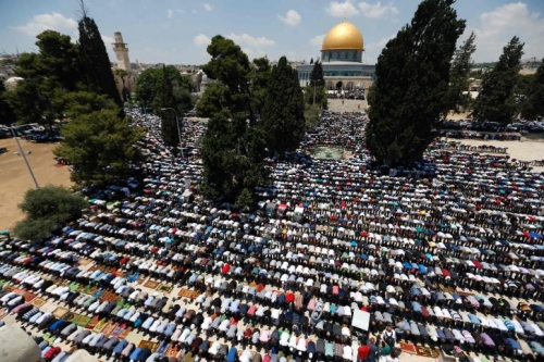 صلاة الجمعة في المسجد الأقصى شهر رمضان